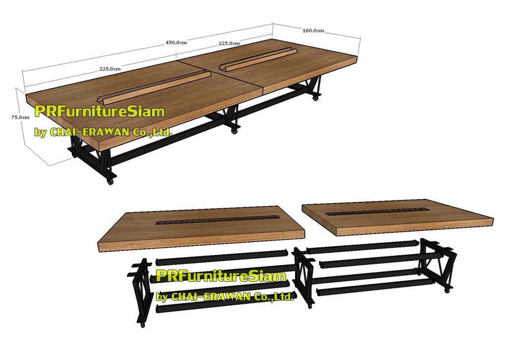 โต๊ะประชุมไม้จริง งานผลิตพิเศษ พร้อมบริการติดตั้งทั่วประเทศ